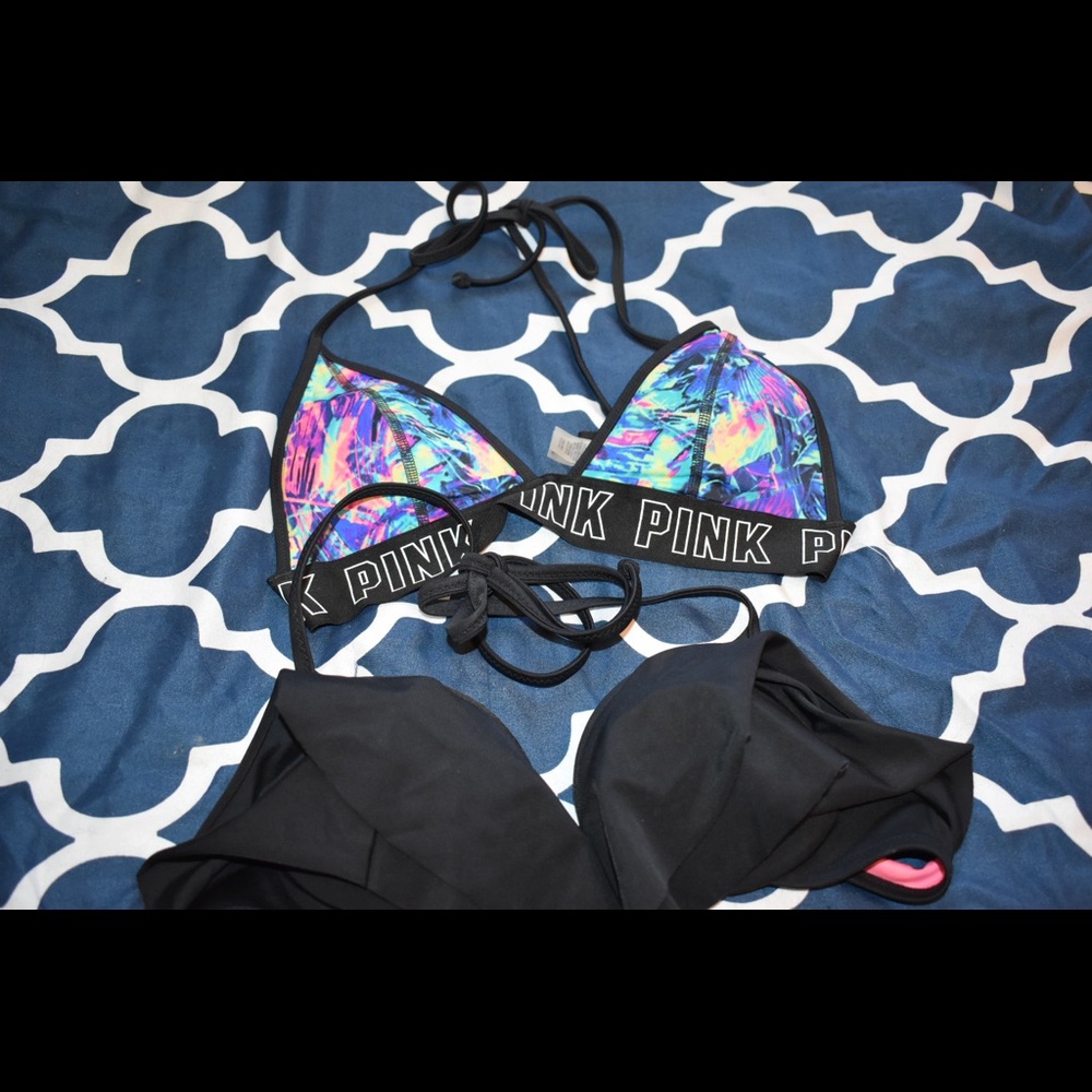 VS Pink swimsuit and Love Bra bundle
